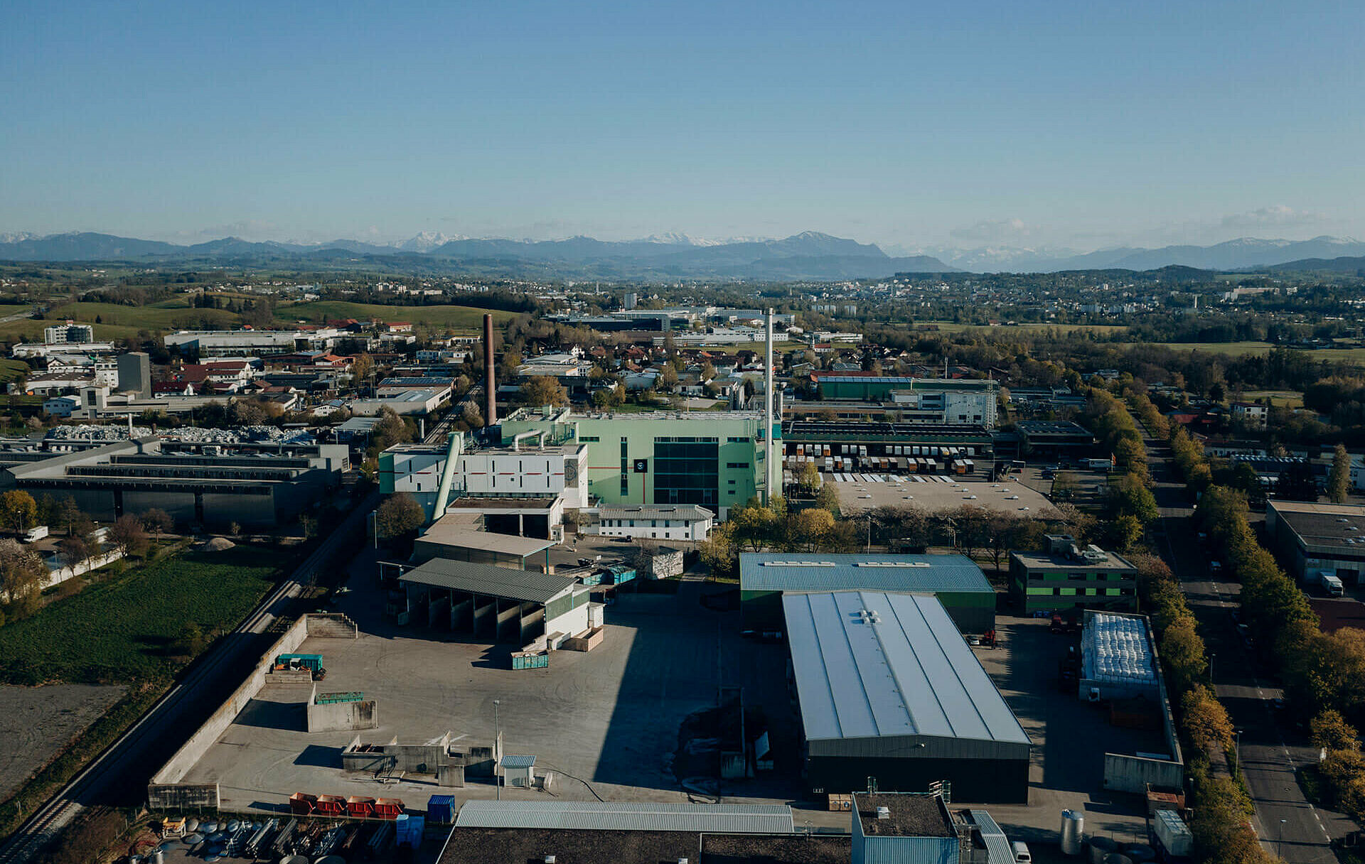 Panoramaaufnahme des ZAK Müllheizkraftwerkes in Kempten