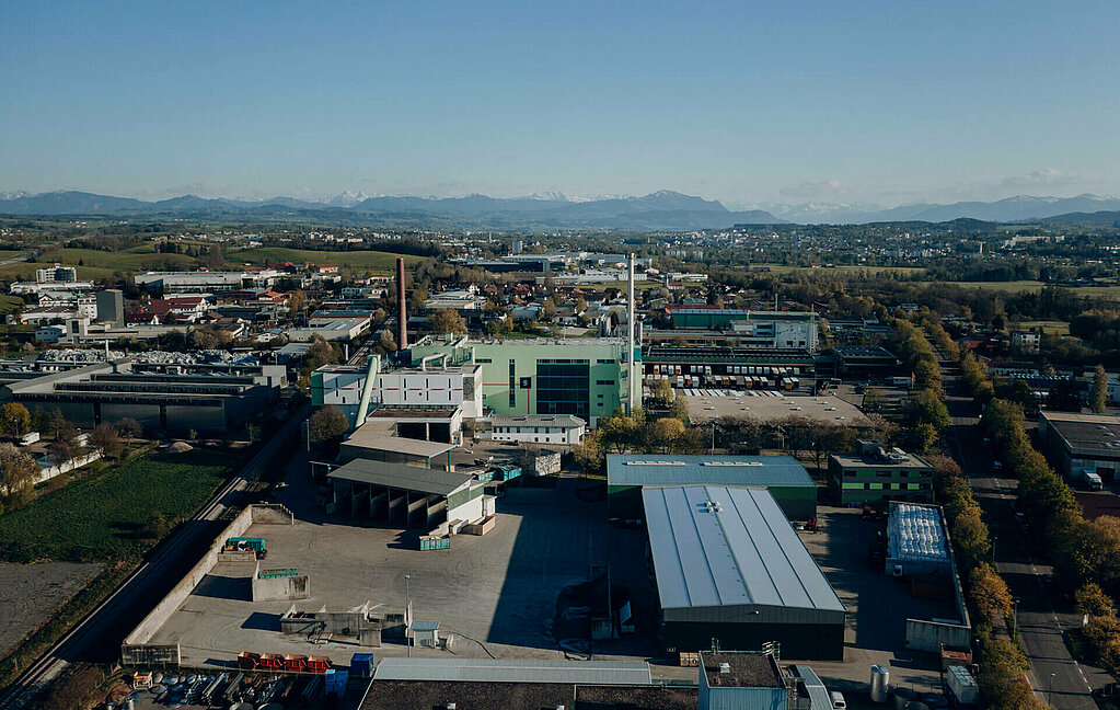 Panoramaaufnahme des ZAK Müllheizkraftwerkes in Kempten
